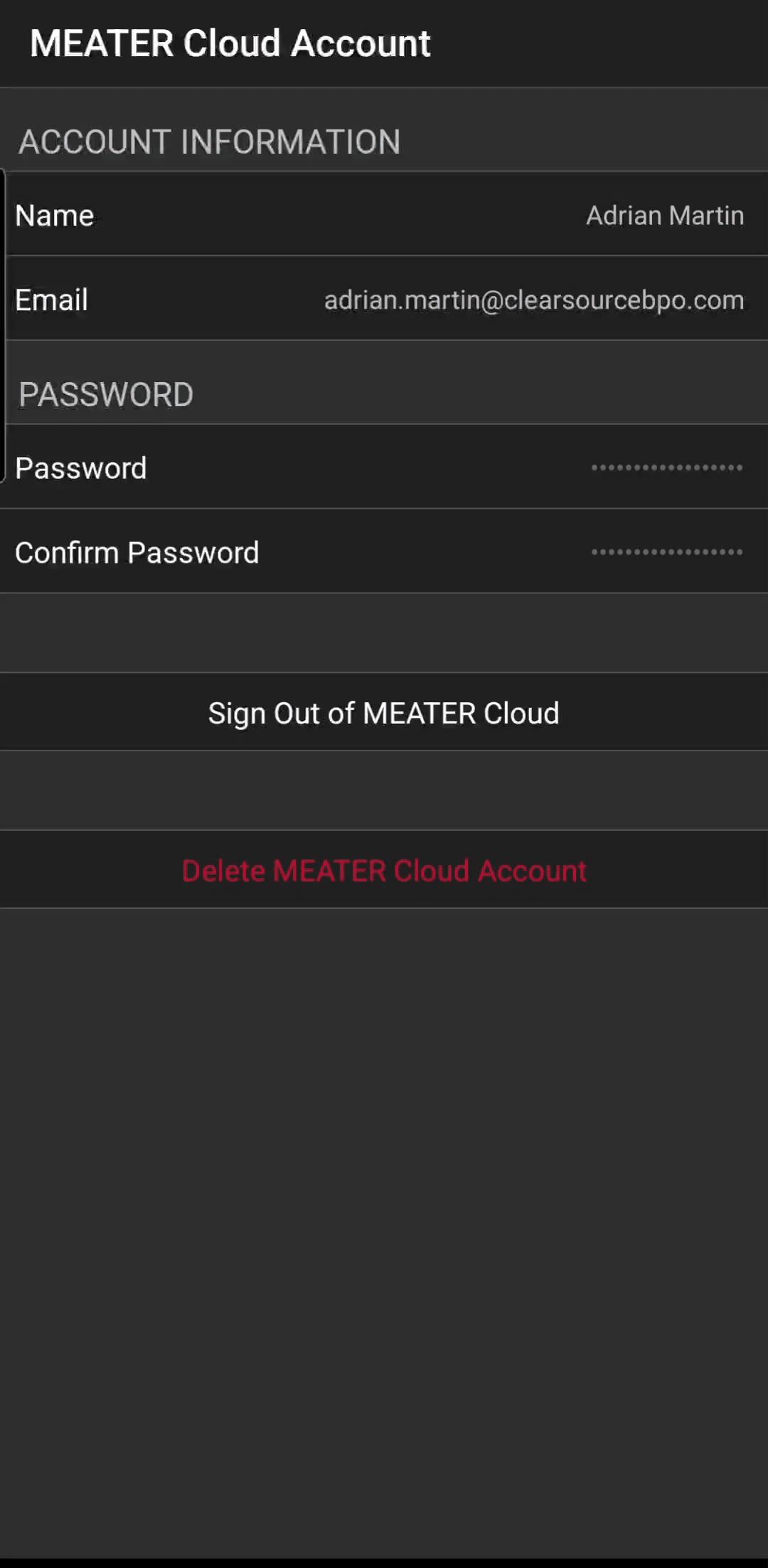 Confirmation Screen