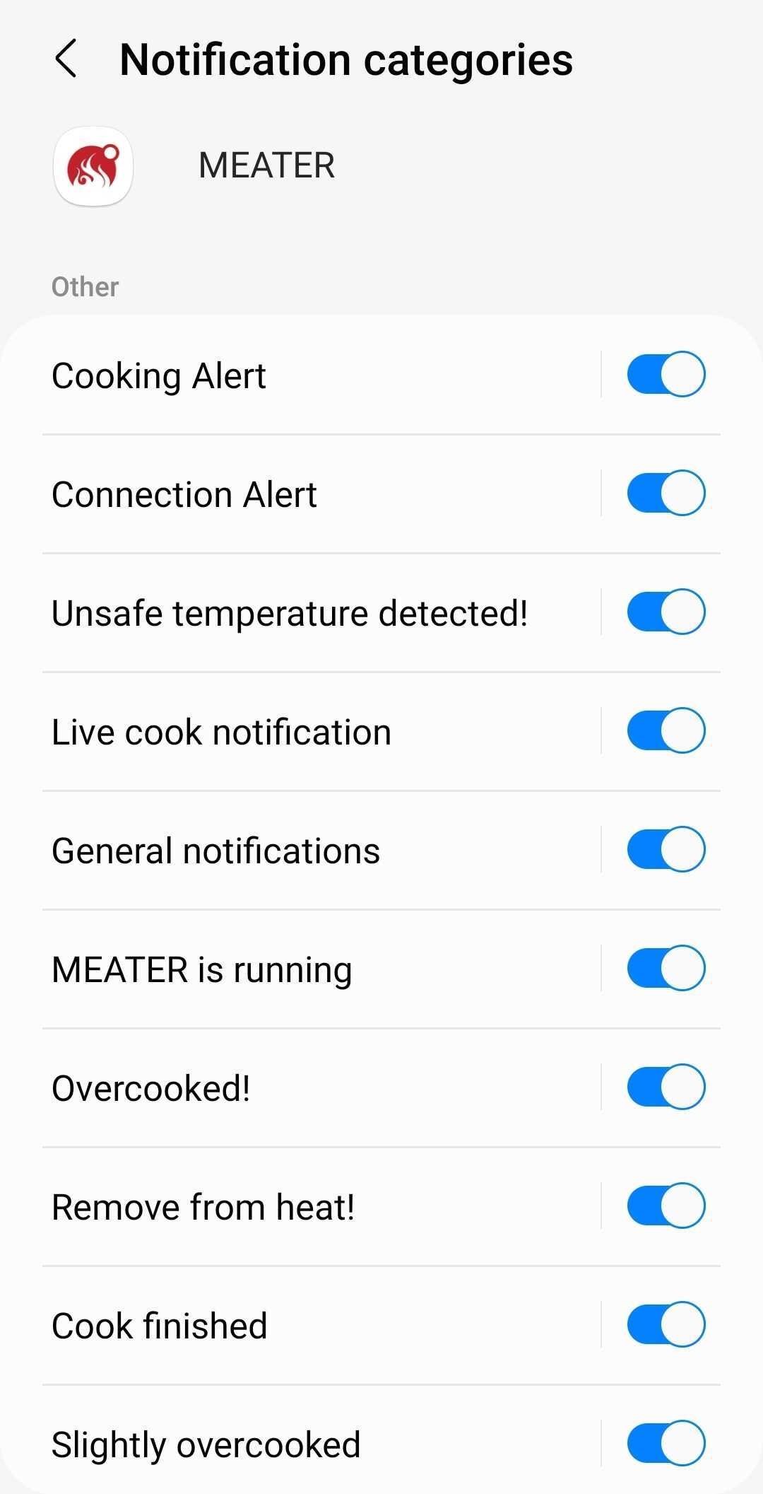 Android MEATER Notification Categories.jpg