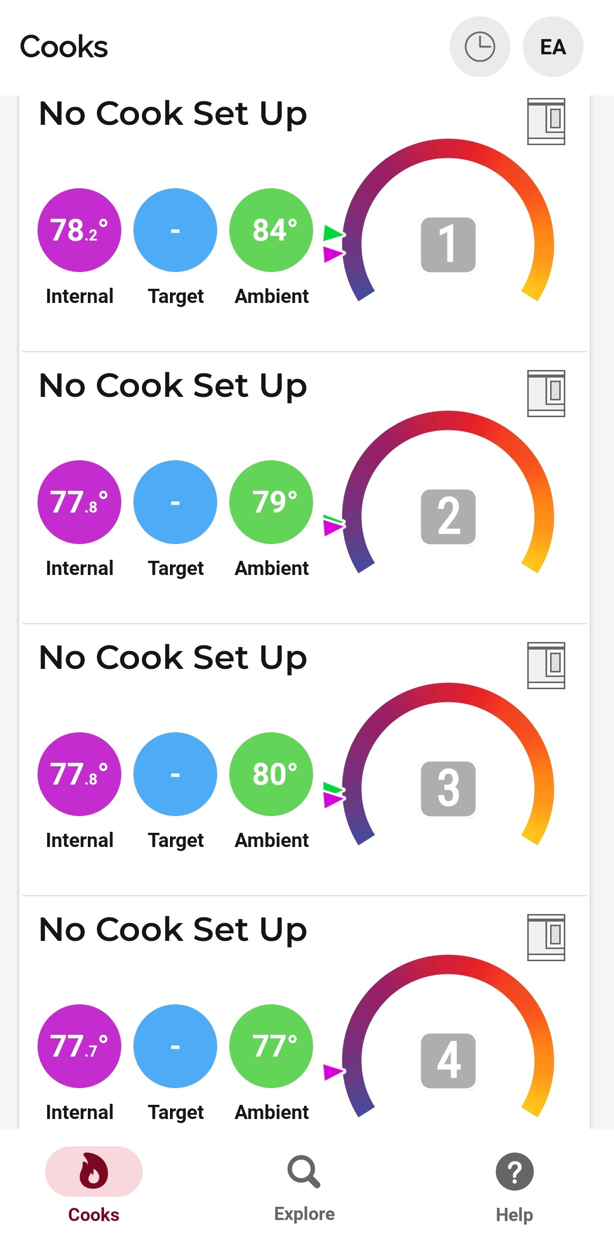 MEATER Pro XL probes connected on the app